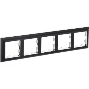 5-местная рамка IEK Brite ру-5-бр хром/черный BR-M52-12-2-K23 5-местная рамка IEK Brite ру-5-бр хром/черный BR-M52-12-2-K23