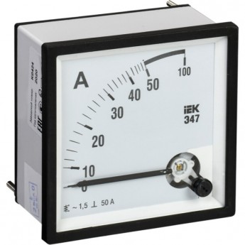 Амперметр аналоговый IEK Э47 50А класс точности 1,5 72х72мм - IPA10-6-0050-E Амперметр аналоговый IEK Э47 50А класс точности 1,5 72х72мм - IPA10-6-0050-E