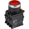 Кнопка с подсветкой и фиксацией IEK MASTER MI-BT60-11TD-3-11-K04 d=22мм 1NO+1NC красная MI-BT60-11TD-3-11-K004