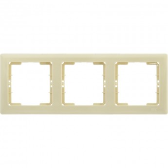 Рамка 3-местная горизонтальная IEK РГ-3-БК BOLERO кремовый - EMB30-K33