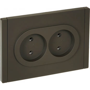 Розетка 2-местная IEK FORTEPIANO без заземления, без защитных шторок, безвинтовое крепление, 10А FP326 серый FP-R20-10-1-K03 Розетка 2-местная IEK FORTEPIANO без заземления, без защитных шторок, безвинтовое крепление, 10А FP326 серый FP-R20-10-1-K03